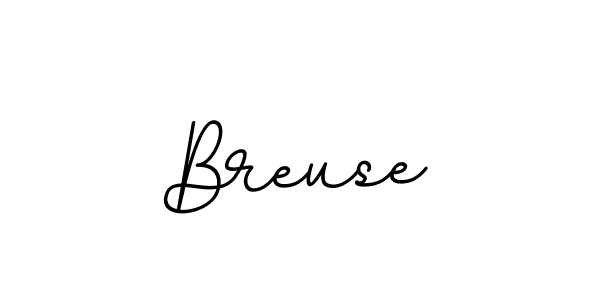 You should practise on your own different ways (BallpointsItalic-DORy9) to write your name (Breuse) in signature. don't let someone else do it for you. Breuse signature style 11 images and pictures png