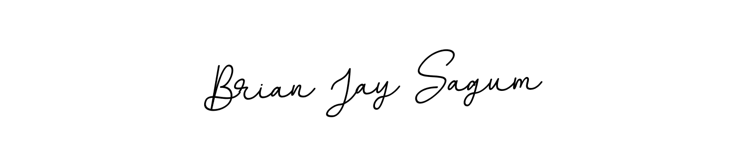 Use a signature maker to create a handwritten signature online. With this signature software, you can design (BallpointsItalic-DORy9) your own signature for name Brian Jay Sagum. Brian Jay Sagum signature style 11 images and pictures png