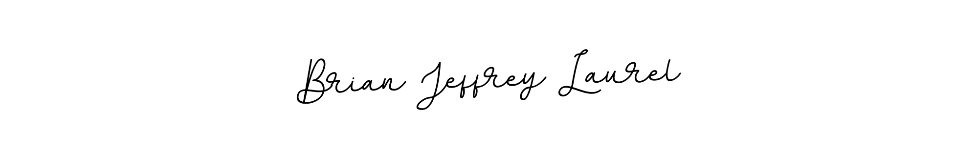 How to make Brian Jeffrey Laurel name signature. Use BallpointsItalic-DORy9 style for creating short signs online. This is the latest handwritten sign. Brian Jeffrey Laurel signature style 11 images and pictures png