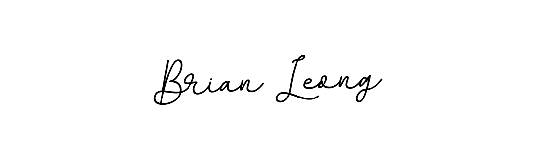 How to make Brian Leong name signature. Use BallpointsItalic-DORy9 style for creating short signs online. This is the latest handwritten sign. Brian Leong signature style 11 images and pictures png