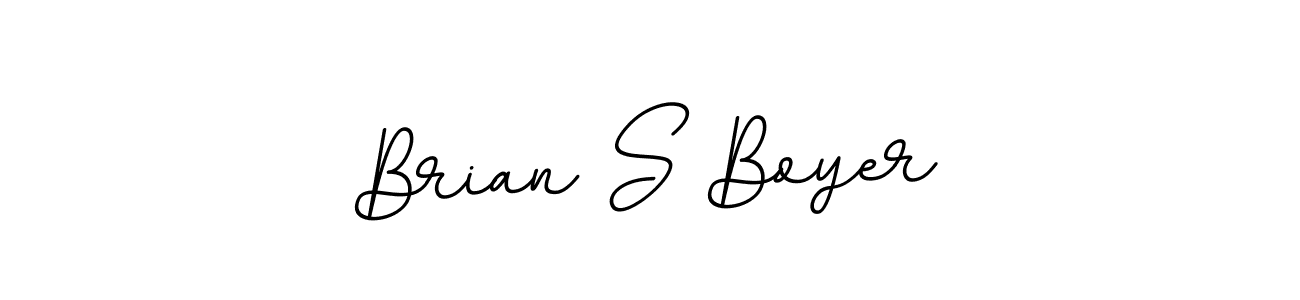 How to make Brian S Boyer name signature. Use BallpointsItalic-DORy9 style for creating short signs online. This is the latest handwritten sign. Brian S Boyer signature style 11 images and pictures png