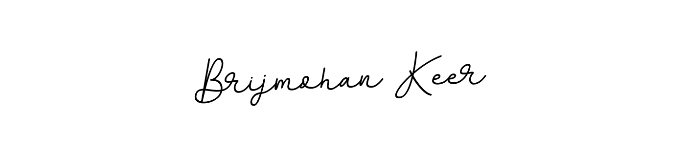 How to make Brijmohan Keer name signature. Use BallpointsItalic-DORy9 style for creating short signs online. This is the latest handwritten sign. Brijmohan Keer signature style 11 images and pictures png