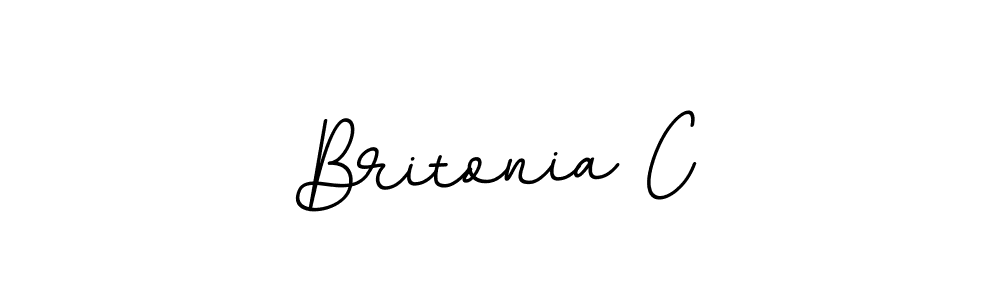 Design your own signature with our free online signature maker. With this signature software, you can create a handwritten (BallpointsItalic-DORy9) signature for name Britonia C. Britonia C signature style 11 images and pictures png