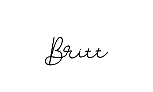 Use a signature maker to create a handwritten signature online. With this signature software, you can design (BallpointsItalic-DORy9) your own signature for name Britt. Britt signature style 11 images and pictures png