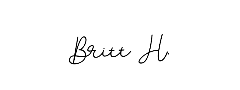 It looks lik you need a new signature style for name Britt H.. Design unique handwritten (BallpointsItalic-DORy9) signature with our free signature maker in just a few clicks. Britt H. signature style 11 images and pictures png