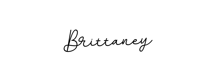How to make Brittaney name signature. Use BallpointsItalic-DORy9 style for creating short signs online. This is the latest handwritten sign. Brittaney signature style 11 images and pictures png