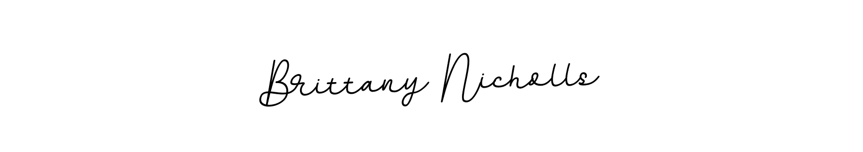 How to make Brittany Nicholls name signature. Use BallpointsItalic-DORy9 style for creating short signs online. This is the latest handwritten sign. Brittany Nicholls signature style 11 images and pictures png