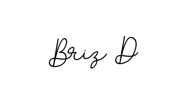 How to make Briz D name signature. Use BallpointsItalic-DORy9 style for creating short signs online. This is the latest handwritten sign. Briz D signature style 11 images and pictures png