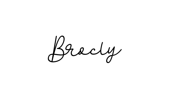 You should practise on your own different ways (BallpointsItalic-DORy9) to write your name (Brocly) in signature. don't let someone else do it for you. Brocly signature style 11 images and pictures png