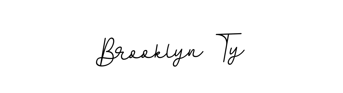 Design your own signature with our free online signature maker. With this signature software, you can create a handwritten (BallpointsItalic-DORy9) signature for name Brooklyn Ty. Brooklyn Ty signature style 11 images and pictures png