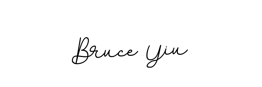 The best way (BallpointsItalic-DORy9) to make a short signature is to pick only two or three words in your name. The name Bruce Yiu include a total of six letters. For converting this name. Bruce Yiu signature style 11 images and pictures png