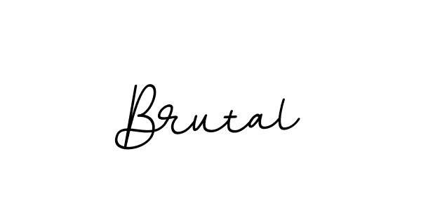 Make a beautiful signature design for name Brutal. With this signature (BallpointsItalic-DORy9) style, you can create a handwritten signature for free. Brutal signature style 11 images and pictures png