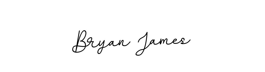 Use a signature maker to create a handwritten signature online. With this signature software, you can design (BallpointsItalic-DORy9) your own signature for name Bryan James. Bryan James signature style 11 images and pictures png