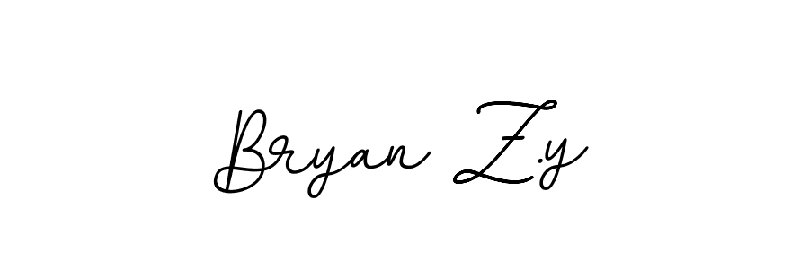 How to make Bryan Z.y name signature. Use BallpointsItalic-DORy9 style for creating short signs online. This is the latest handwritten sign. Bryan Z.y signature style 11 images and pictures png