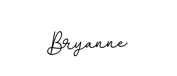 How to make Bryanne name signature. Use BallpointsItalic-DORy9 style for creating short signs online. This is the latest handwritten sign. Bryanne signature style 11 images and pictures png