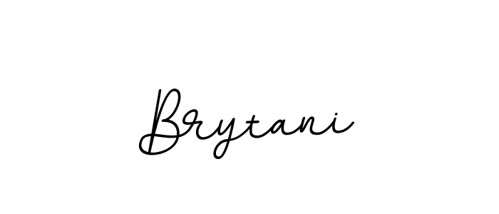 Create a beautiful signature design for name Brytani. With this signature (BallpointsItalic-DORy9) fonts, you can make a handwritten signature for free. Brytani signature style 11 images and pictures png