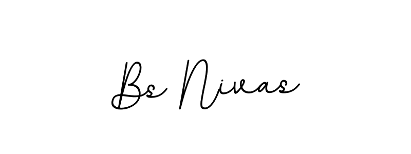 Create a beautiful signature design for name Bs Nivas. With this signature (BallpointsItalic-DORy9) fonts, you can make a handwritten signature for free. Bs Nivas signature style 11 images and pictures png