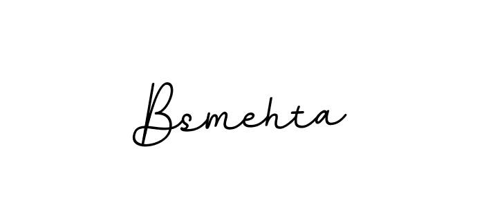 Use a signature maker to create a handwritten signature online. With this signature software, you can design (BallpointsItalic-DORy9) your own signature for name Bsmehta. Bsmehta signature style 11 images and pictures png