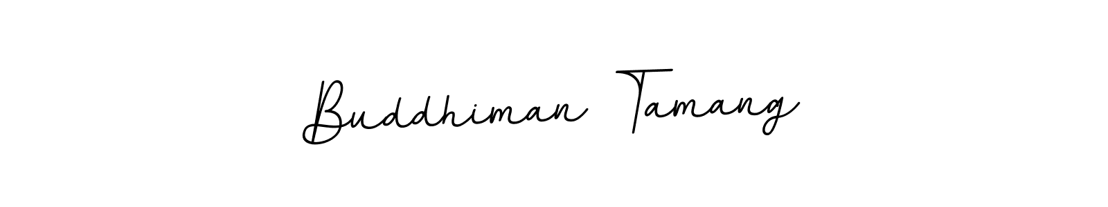 Design your own signature with our free online signature maker. With this signature software, you can create a handwritten (BallpointsItalic-DORy9) signature for name Buddhiman Tamang. Buddhiman Tamang signature style 11 images and pictures png