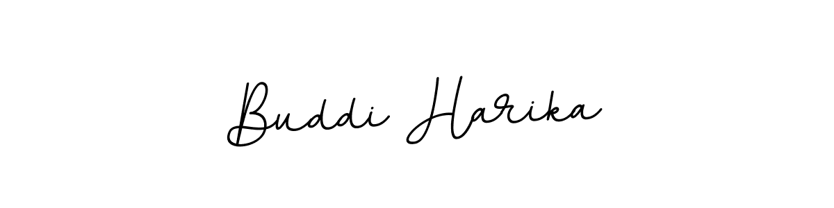 How to make Buddi Harika name signature. Use BallpointsItalic-DORy9 style for creating short signs online. This is the latest handwritten sign. Buddi Harika signature style 11 images and pictures png