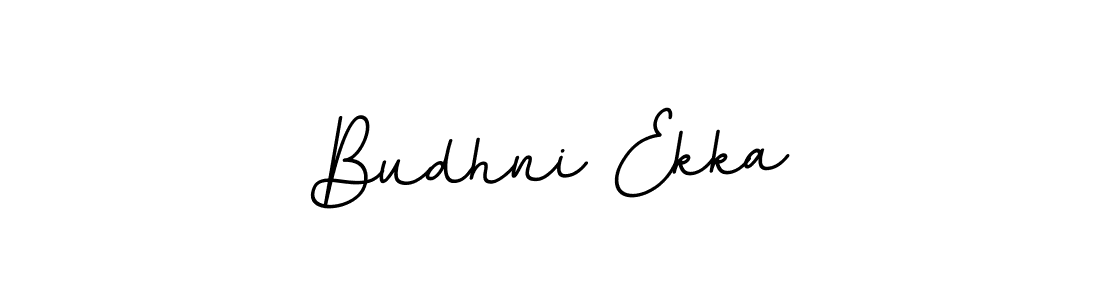 The best way (BallpointsItalic-DORy9) to make a short signature is to pick only two or three words in your name. The name Budhni Ekka include a total of six letters. For converting this name. Budhni Ekka signature style 11 images and pictures png