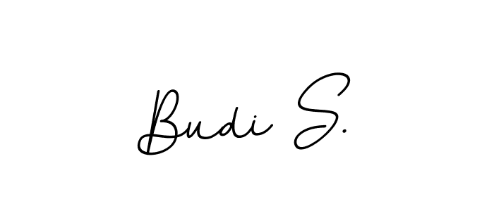 Use a signature maker to create a handwritten signature online. With this signature software, you can design (BallpointsItalic-DORy9) your own signature for name Budi S.. Budi S. signature style 11 images and pictures png