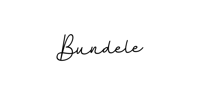 Design your own signature with our free online signature maker. With this signature software, you can create a handwritten (BallpointsItalic-DORy9) signature for name Bundele. Bundele signature style 11 images and pictures png