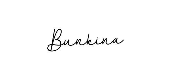 You should practise on your own different ways (BallpointsItalic-DORy9) to write your name (Bunkina) in signature. don't let someone else do it for you. Bunkina signature style 11 images and pictures png