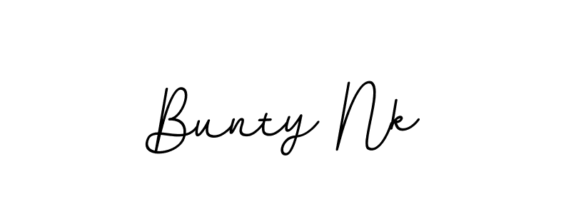 Create a beautiful signature design for name Bunty Nk. With this signature (BallpointsItalic-DORy9) fonts, you can make a handwritten signature for free. Bunty Nk signature style 11 images and pictures png