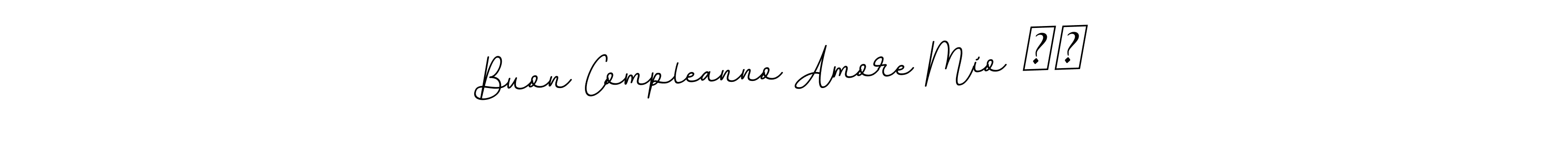 How to make Buon Compleanno Amore Mío ❤️ name signature. Use BallpointsItalic-DORy9 style for creating short signs online. This is the latest handwritten sign. Buon Compleanno Amore Mío ❤️ signature style 11 images and pictures png