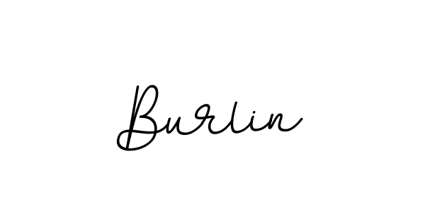 How to make Burlin name signature. Use BallpointsItalic-DORy9 style for creating short signs online. This is the latest handwritten sign. Burlin signature style 11 images and pictures png