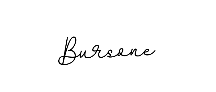 How to make Bursone name signature. Use BallpointsItalic-DORy9 style for creating short signs online. This is the latest handwritten sign. Bursone signature style 11 images and pictures png