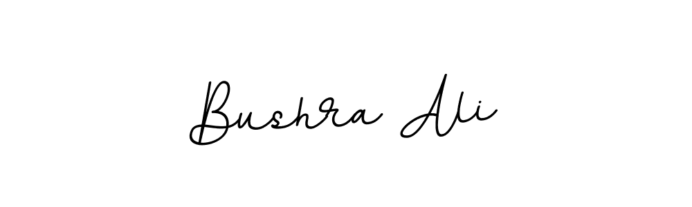How to make Bushra Ali name signature. Use BallpointsItalic-DORy9 style for creating short signs online. This is the latest handwritten sign. Bushra Ali signature style 11 images and pictures png