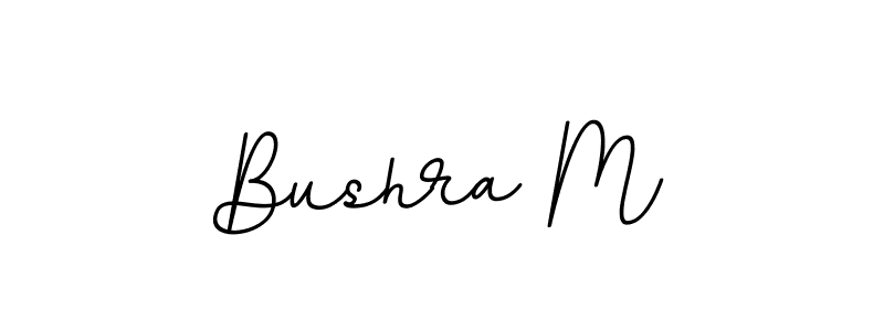 Use a signature maker to create a handwritten signature online. With this signature software, you can design (BallpointsItalic-DORy9) your own signature for name Bushra M. Bushra M signature style 11 images and pictures png