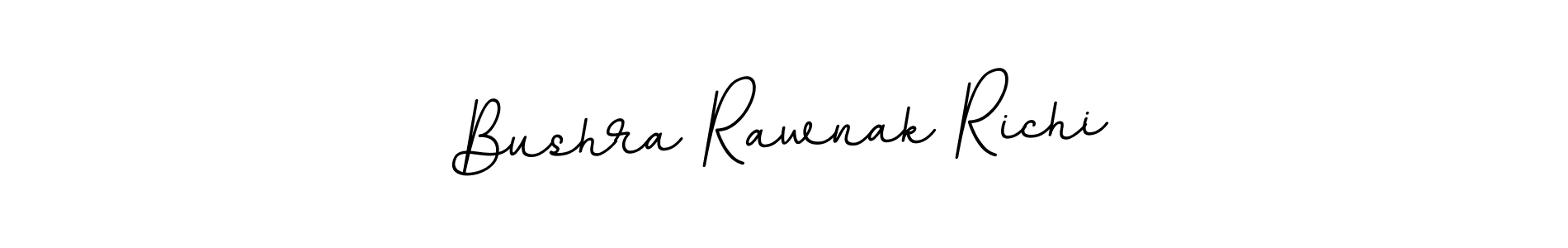 The best way (BallpointsItalic-DORy9) to make a short signature is to pick only two or three words in your name. The name Bushra Rawnak Richi include a total of six letters. For converting this name. Bushra Rawnak Richi signature style 11 images and pictures png