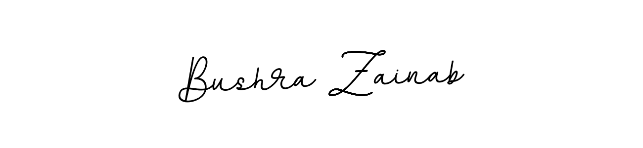 Make a beautiful signature design for name Bushra Zainab. Use this online signature maker to create a handwritten signature for free. Bushra Zainab signature style 11 images and pictures png