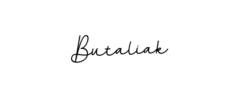 Use a signature maker to create a handwritten signature online. With this signature software, you can design (BallpointsItalic-DORy9) your own signature for name Butaliak. Butaliak signature style 11 images and pictures png