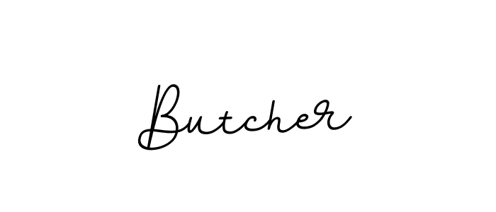 How to make Butcher name signature. Use BallpointsItalic-DORy9 style for creating short signs online. This is the latest handwritten sign. Butcher signature style 11 images and pictures png