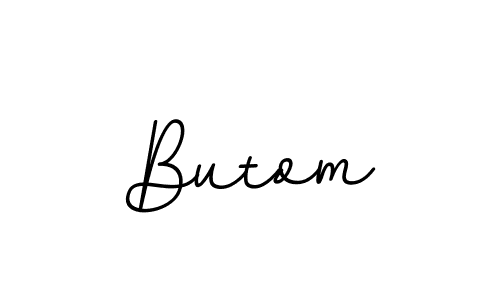 Design your own signature with our free online signature maker. With this signature software, you can create a handwritten (BallpointsItalic-DORy9) signature for name Butom. Butom signature style 11 images and pictures png