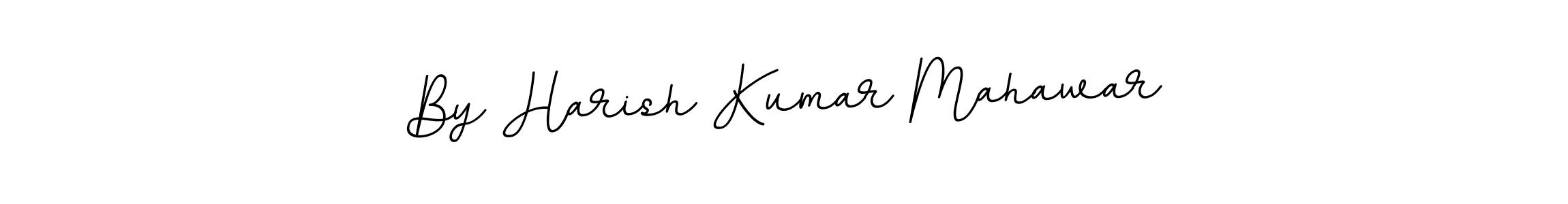 This is the best signature style for the By Harish Kumar Mahawar name. Also you like these signature font (BallpointsItalic-DORy9). Mix name signature. By Harish Kumar Mahawar signature style 11 images and pictures png