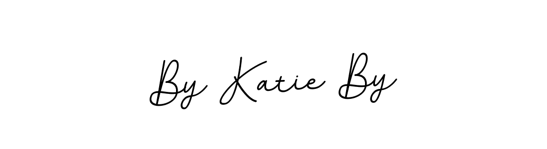 You should practise on your own different ways (BallpointsItalic-DORy9) to write your name (By Katie By) in signature. don't let someone else do it for you. By Katie By signature style 11 images and pictures png