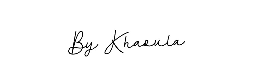 Make a beautiful signature design for name By Khaoula. With this signature (BallpointsItalic-DORy9) style, you can create a handwritten signature for free. By Khaoula signature style 11 images and pictures png