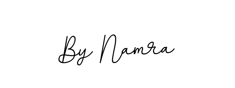 Design your own signature with our free online signature maker. With this signature software, you can create a handwritten (BallpointsItalic-DORy9) signature for name By Namra. By Namra signature style 11 images and pictures png
