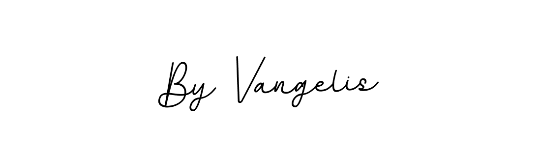 Use a signature maker to create a handwritten signature online. With this signature software, you can design (BallpointsItalic-DORy9) your own signature for name By Vangelis. By Vangelis signature style 11 images and pictures png