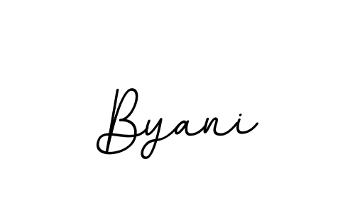 Design your own signature with our free online signature maker. With this signature software, you can create a handwritten (BallpointsItalic-DORy9) signature for name Byani. Byani signature style 11 images and pictures png