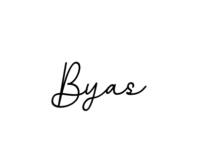 Design your own signature with our free online signature maker. With this signature software, you can create a handwritten (BallpointsItalic-DORy9) signature for name Byas. Byas signature style 11 images and pictures png