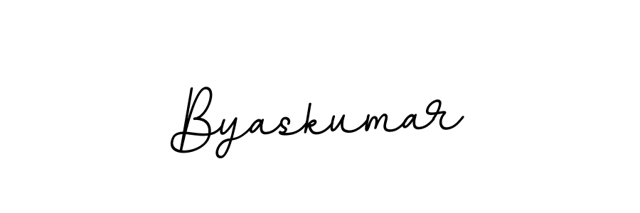 Use a signature maker to create a handwritten signature online. With this signature software, you can design (BallpointsItalic-DORy9) your own signature for name Byaskumar. Byaskumar signature style 11 images and pictures png