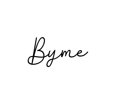 Create a beautiful signature design for name Byme. With this signature (BallpointsItalic-DORy9) fonts, you can make a handwritten signature for free. Byme signature style 11 images and pictures png