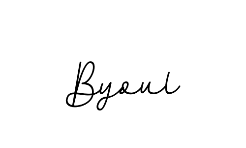 Design your own signature with our free online signature maker. With this signature software, you can create a handwritten (BallpointsItalic-DORy9) signature for name Byoul. Byoul signature style 11 images and pictures png