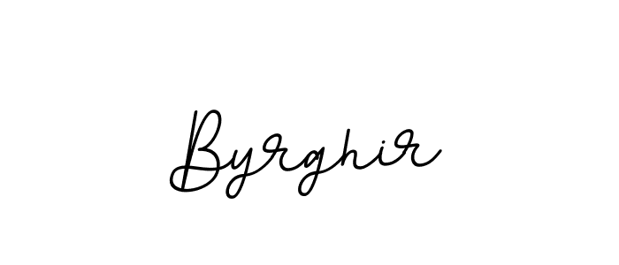 Design your own signature with our free online signature maker. With this signature software, you can create a handwritten (BallpointsItalic-DORy9) signature for name Byrghir. Byrghir signature style 11 images and pictures png